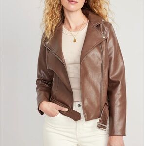 Brand New: Brown Biker Jacket